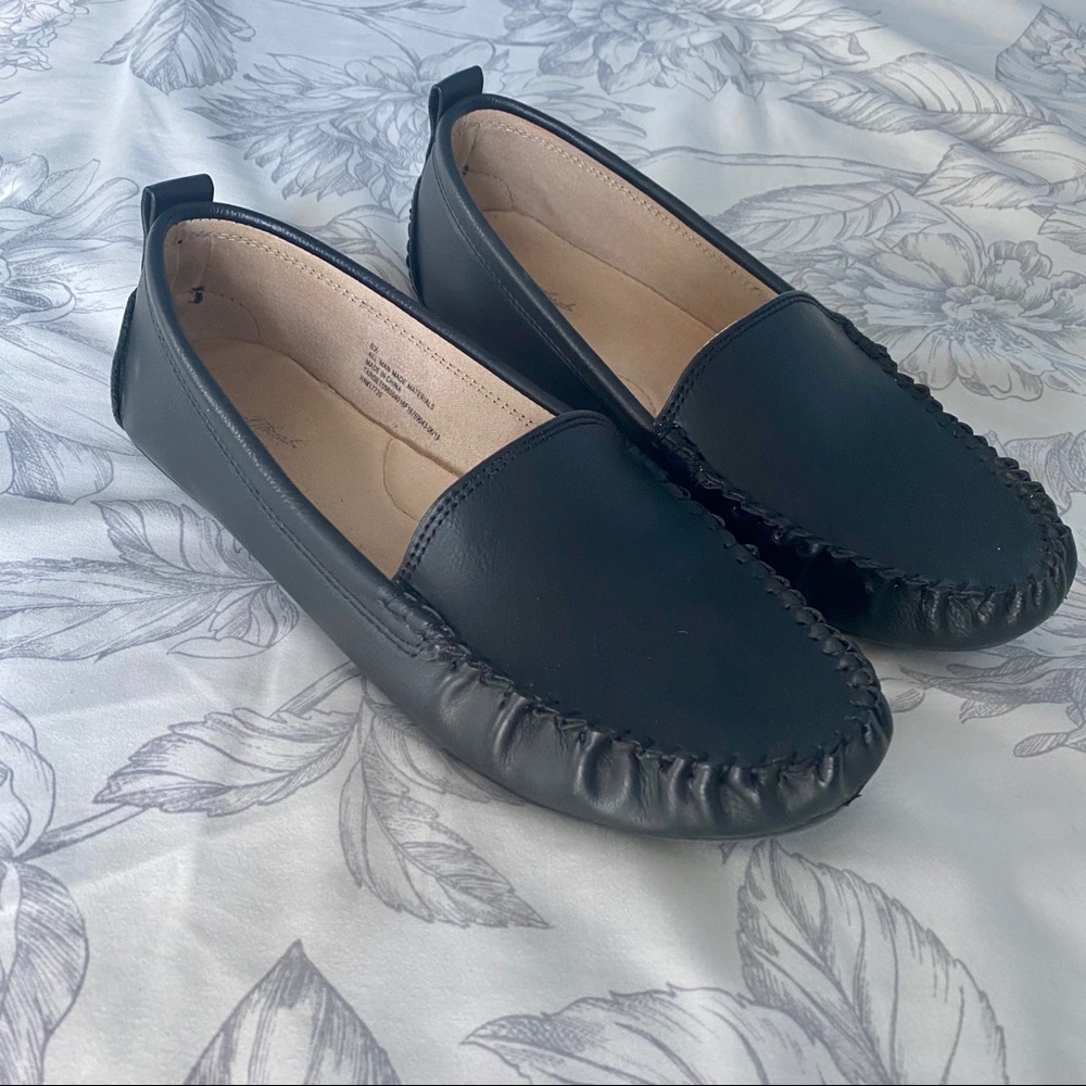 Black loafers